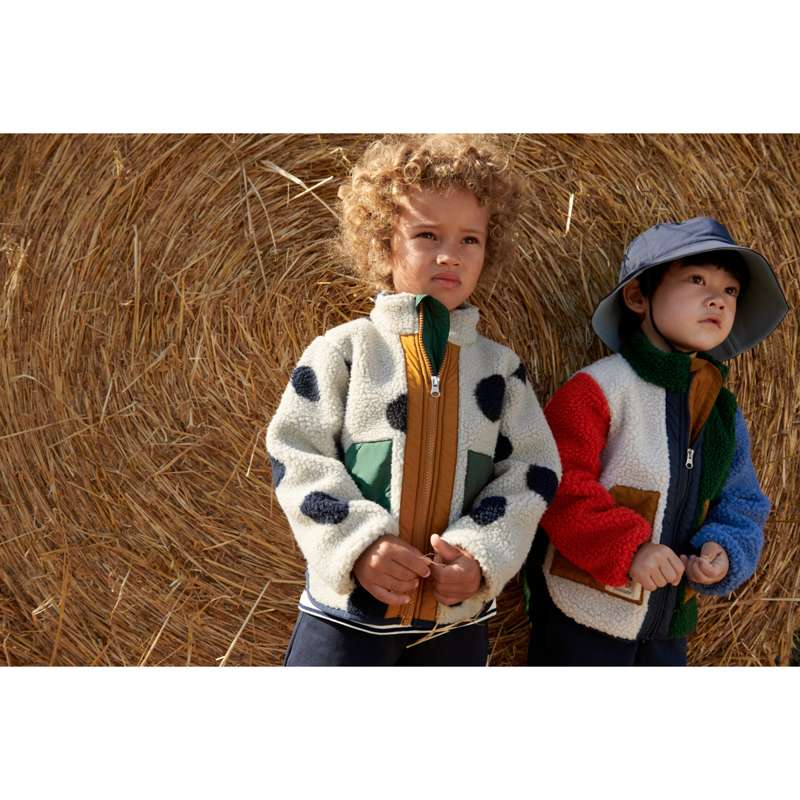 Liewood Noam Pile Jakke - Garden Green Multi Mix