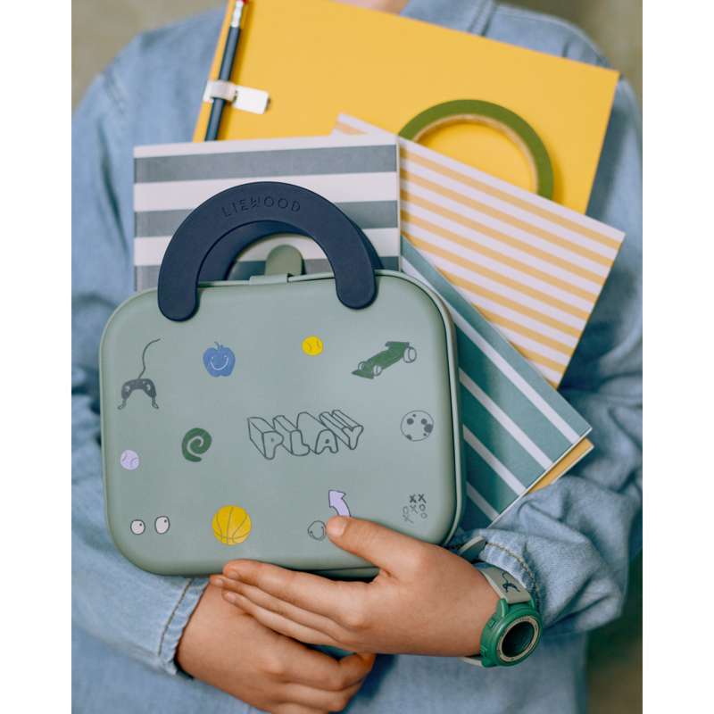 Liewood Elara Madkasse - Foldbar - Silikone - Play/Dusty Peppermint