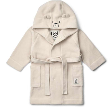 Liewood Minik Bear Fleece Badekåbe - Sandy