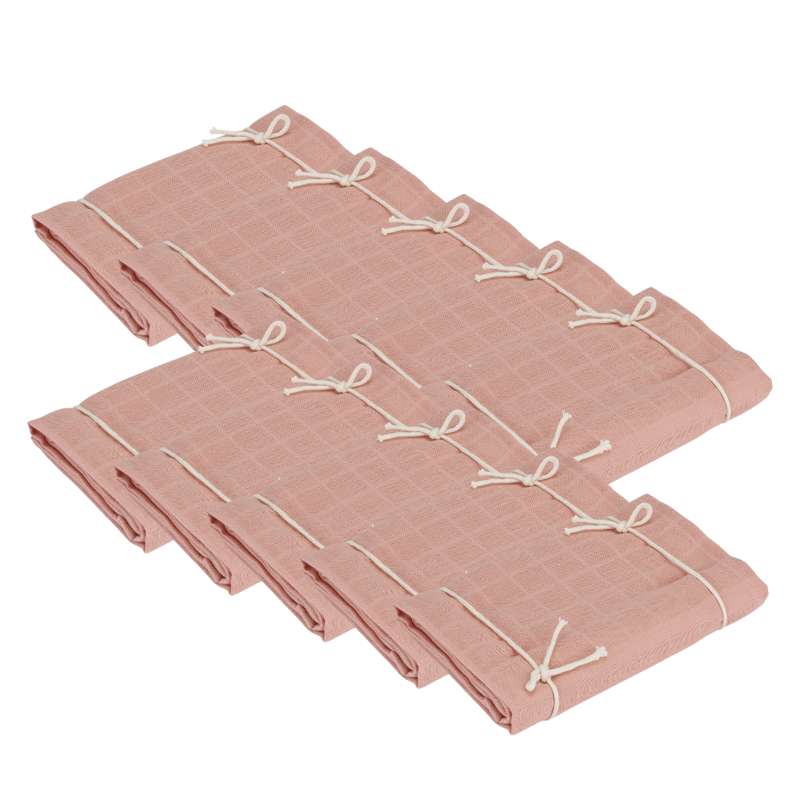 Naturebaby Økologiske Stofbleer/Minisvøb - 10-pak - Rose