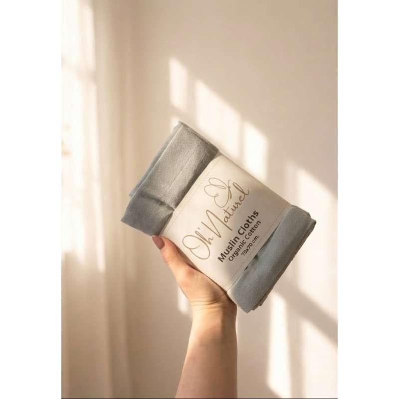 Oh'Naturel Økologiske Stofbleer - 10-pak - Dove