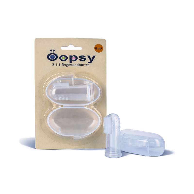 Oopsy 2-i-1 Fingertandbørste