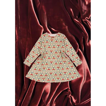 Konges Sløjd Drey - Langærmet Kjole - GOTS - Cherry Bow