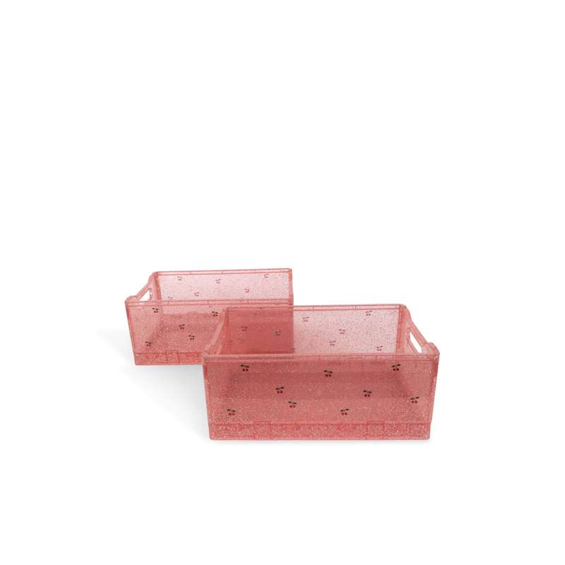Konges Sløjd Opbevaringskasser - Glitter - 2-pak - Sparkling Blush