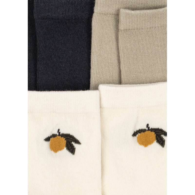 Konges Sløjd Jacquard Sokker - 3-pak - Lemon Mix