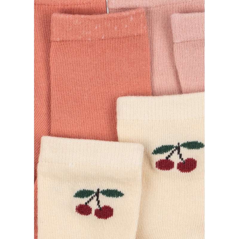 Konges Sløjd Jacquard Sokker - 3-pak - Cherry Mix