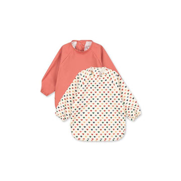 Konges Sløjd Hagesmæk m. Ærmer - 2-pak - Coeur Coloré/Faded Rose