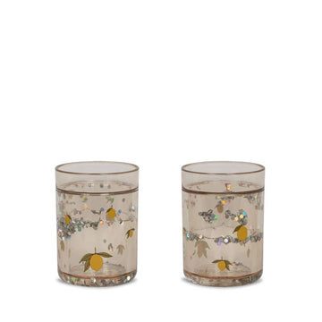 Konges Sløjd Glitter Kopper - 2-pak - Lemon