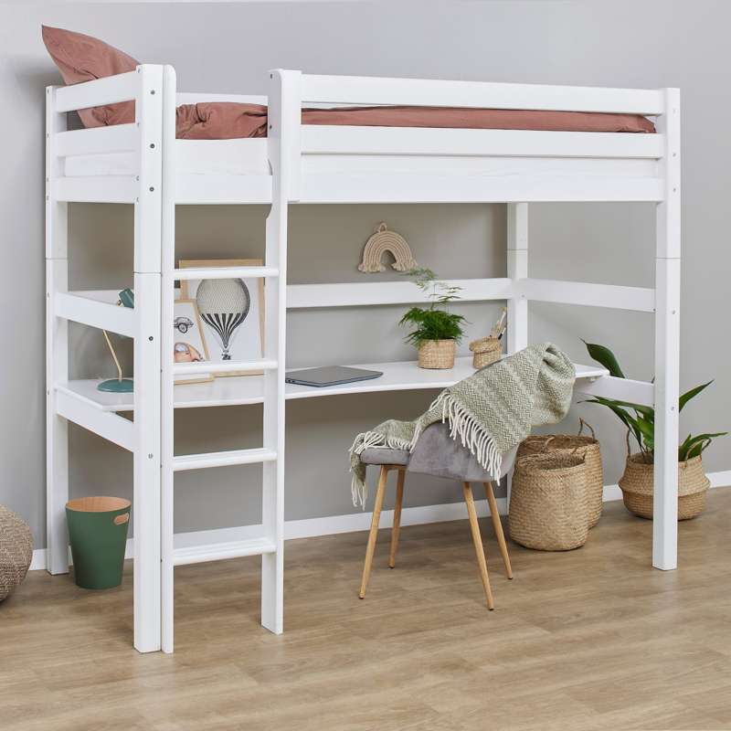 Hoppekids Lang Bordplade til ECO Luxury og ECO Dream Højseng 90x200 cm. - Hvid