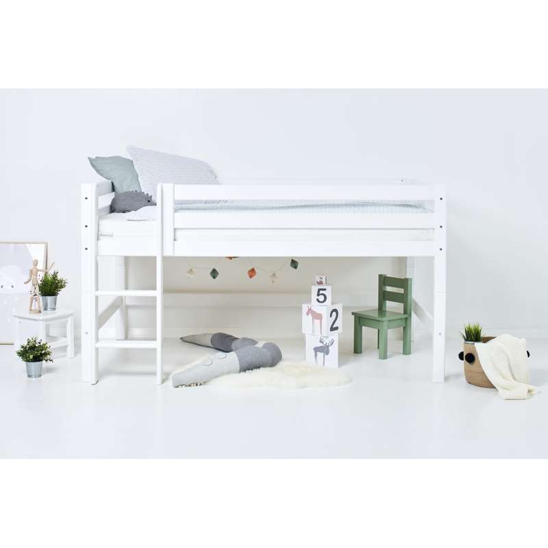 Hoppekids ECO Luxury - Halvhøj Modul - 120x200 cm. - Hvid