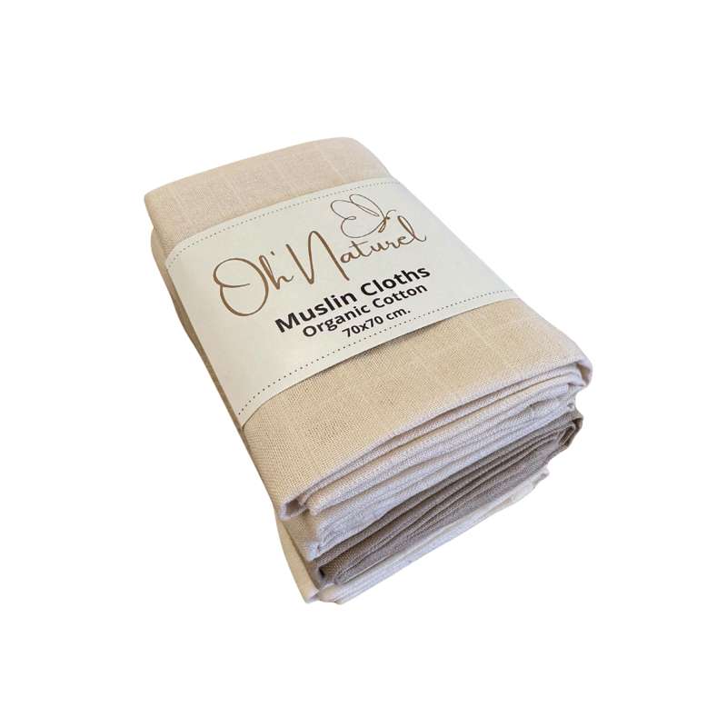 Oh'Naturel Økologiske Stofbleer - 5-pak - Earth Mix