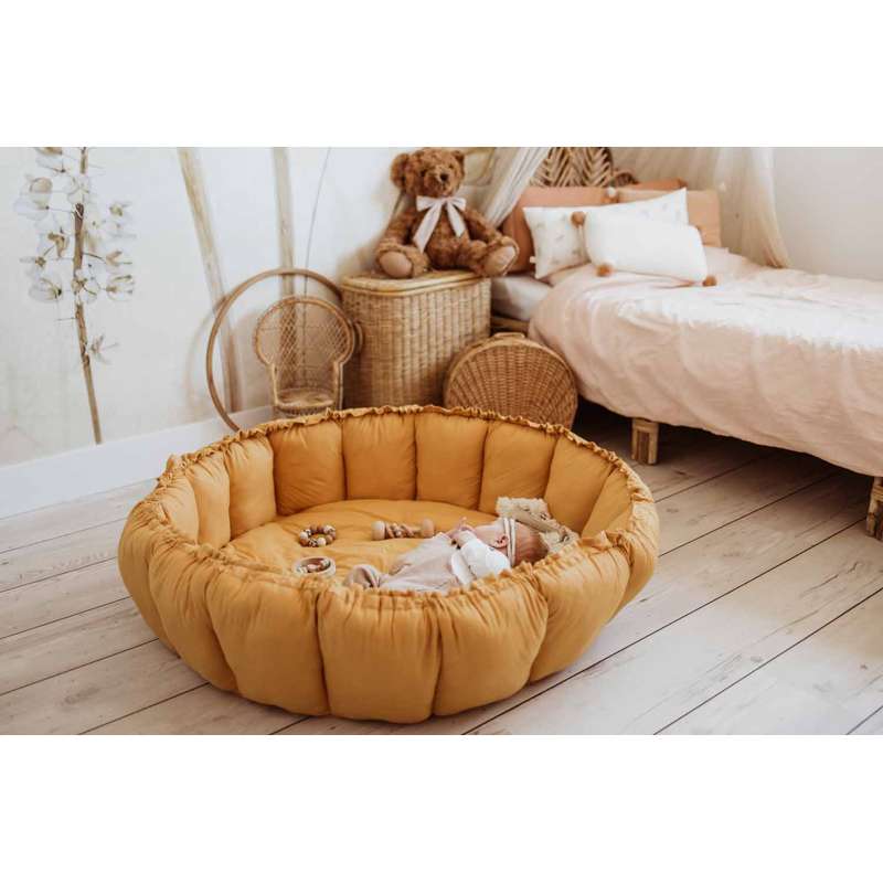 Play & Go Bloom - Babynest/Legetæppe - Mustard