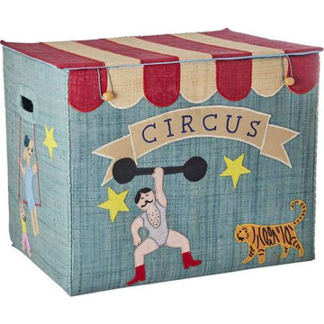 RICE Raffia Opbevaringskurv - Cirkus - X-Large - Foldbar