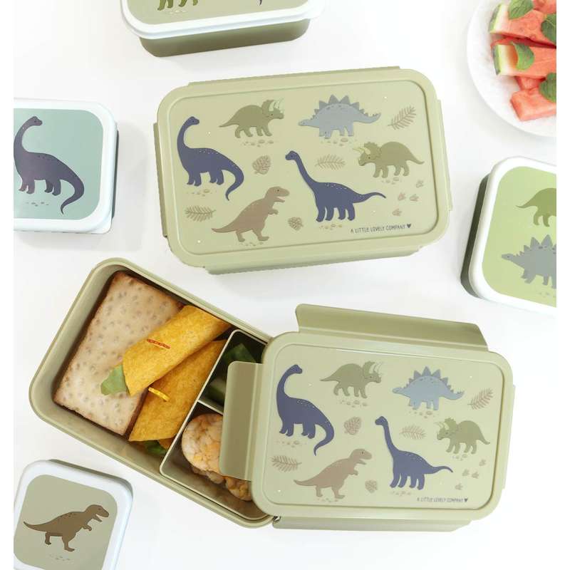 A Little Lovely Company Ruminddelt Bento Madkasse - Dinosaur
