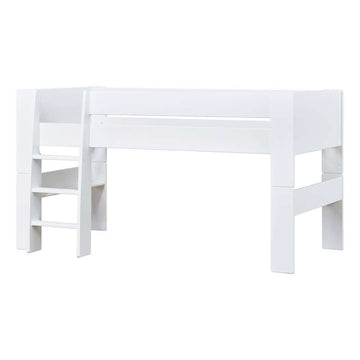 Hoppekids PURE - Halvhøj Seng - 90x200 cm - Hvid