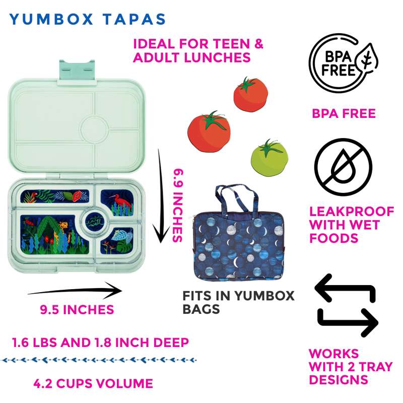 Yumbox Madkasse - Tapas XL - 5 rum - Pistachio Green/Jungle
