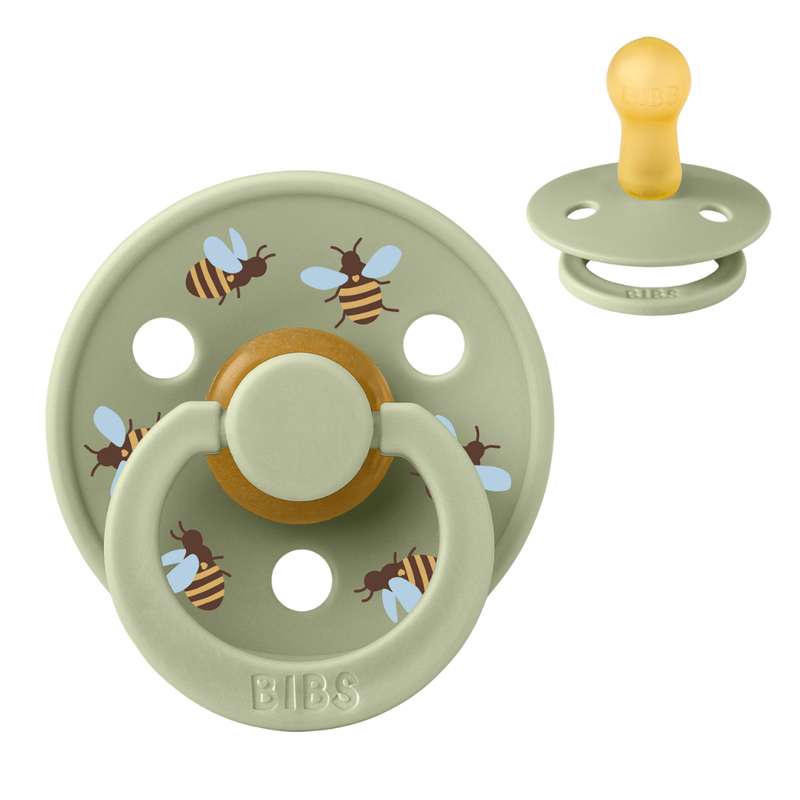 BIBS Rund Colour Sut - Str. 2 - Naturgummi - Studio - Bumblebee - Sage