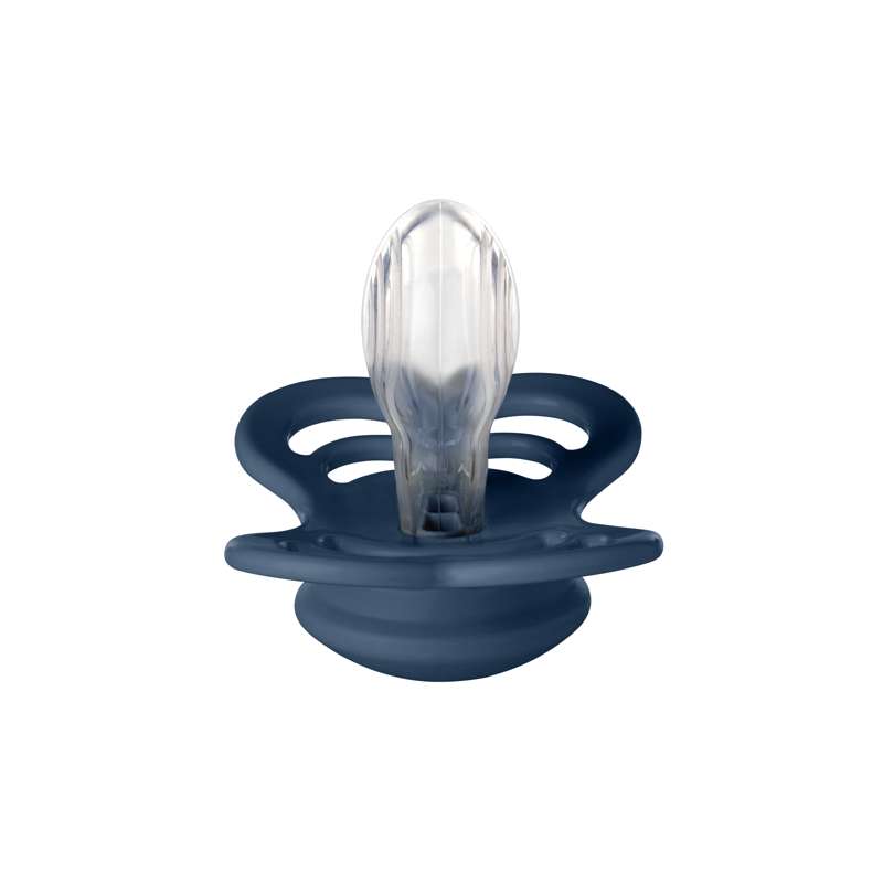 BIBS Symmetrisk Supreme Sut - Str. 2 - Silikone - Steel Blue