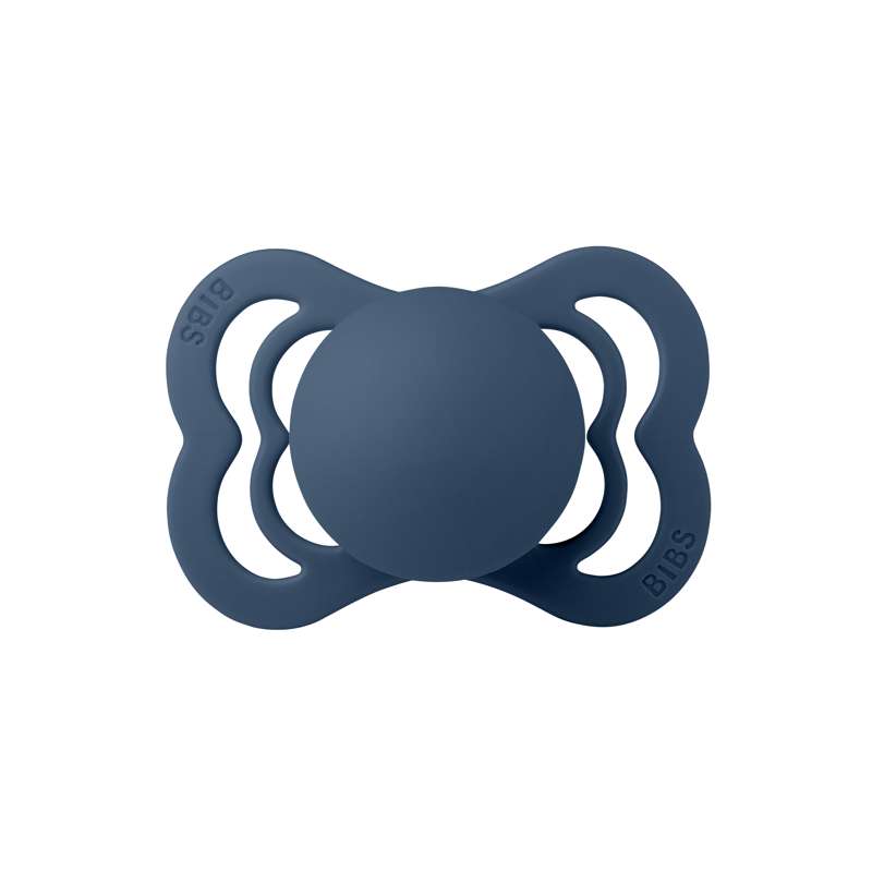 BIBS Symmetrisk Supreme Sut - Str. 1 - Silikone - Steel Blue