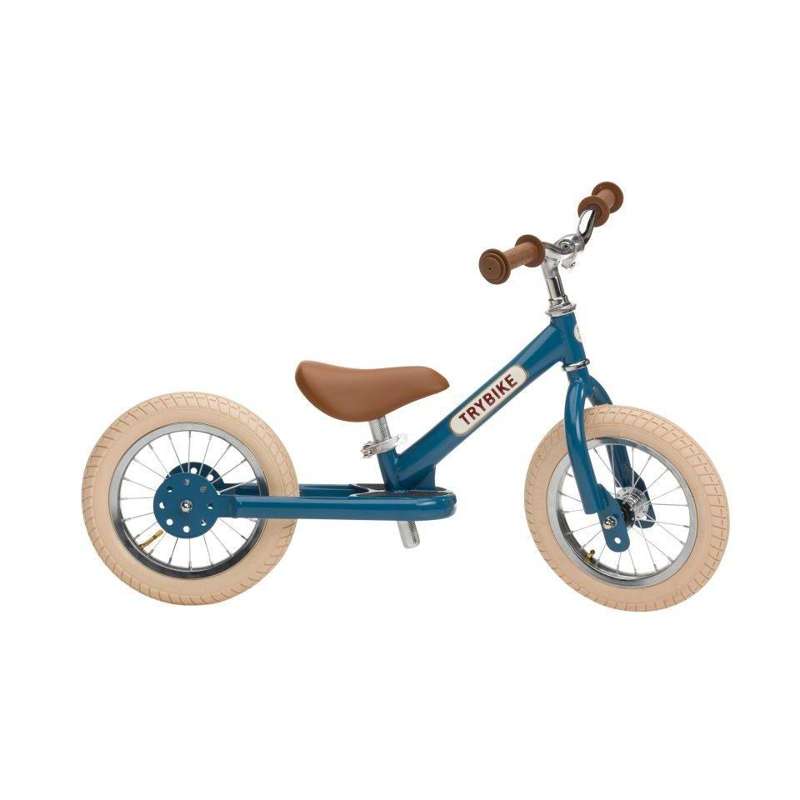 Trybike Retro Løbecykel 2-i-1 - To eller Tre Hjul - Vintage Blå