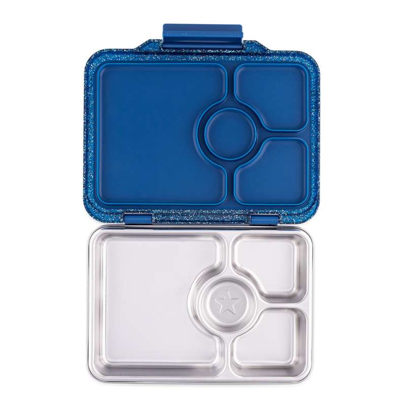 Yumbox Madkasse - Presto Stainless Steel - 4 rum - Twilight Blue Glitter