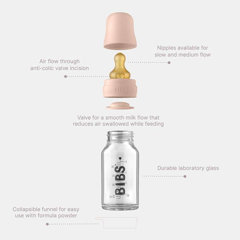BIBS Bottle - Komplet Sutteflaskesæt - Lille - 110 ml. - Iron