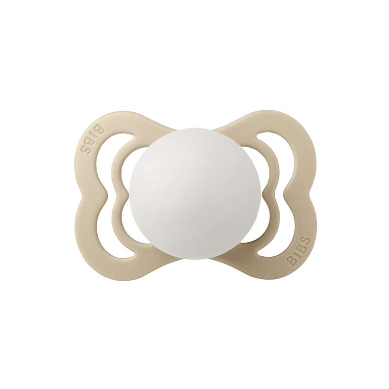 BIBS Symmetrisk Supreme Sut - Str. 1 - Silikone - GLOW - Vanilla