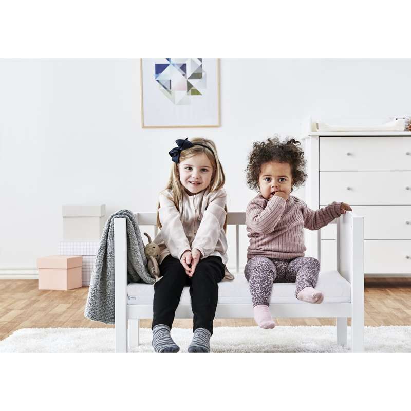 Hoppekids Vugge m. ECO Dream Madras - 40x80 cm. - Hvid
