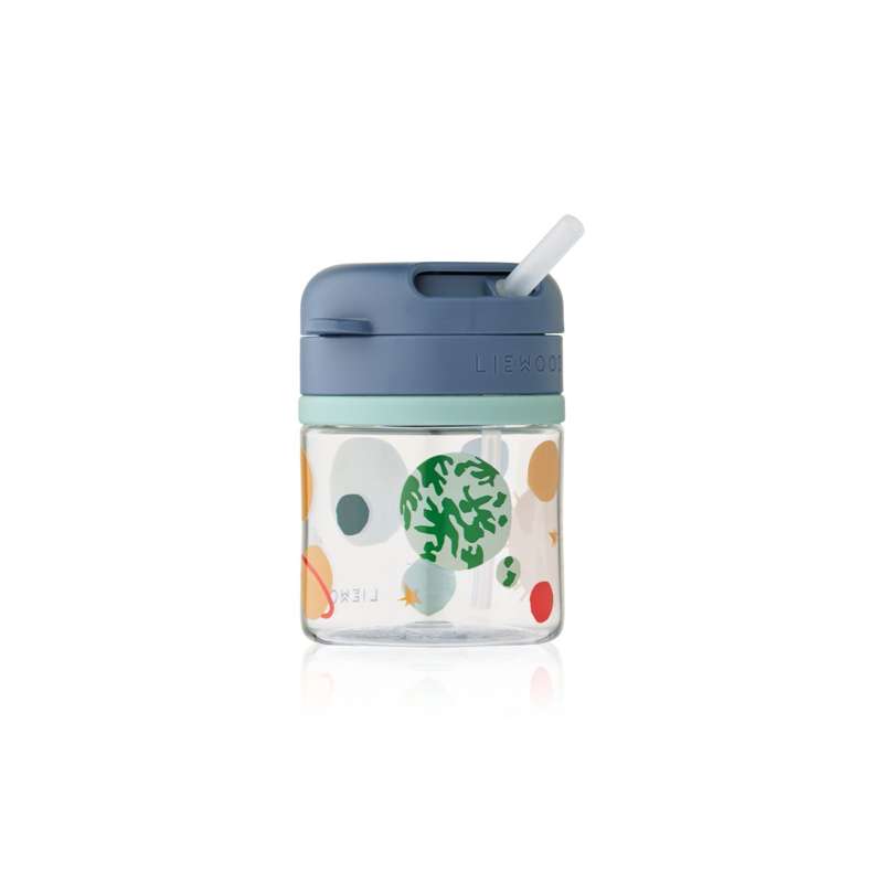 Liewood Pavia Tritan Sugerørskop - 280ml - Universe/Classic Navy