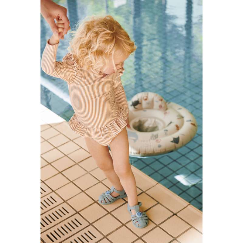 Liewood Dawn Baby Printed Swim Seat - Sea Creature/Sandy