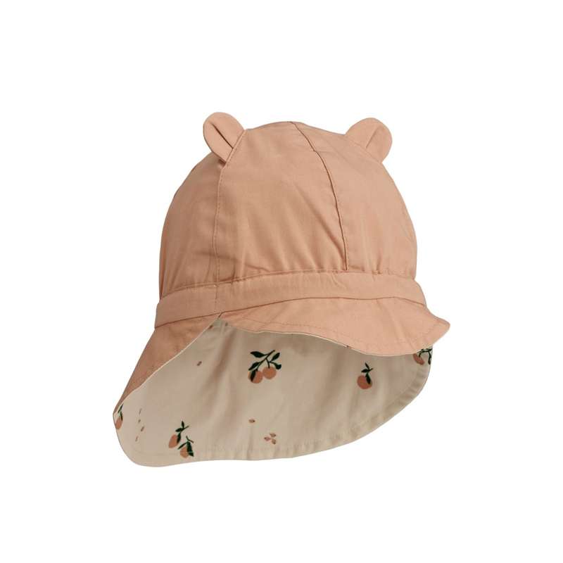 Liewood Gorm Vendbar Solhat m. Ører - Hør - Peach Seashell/Pale Tuscany
