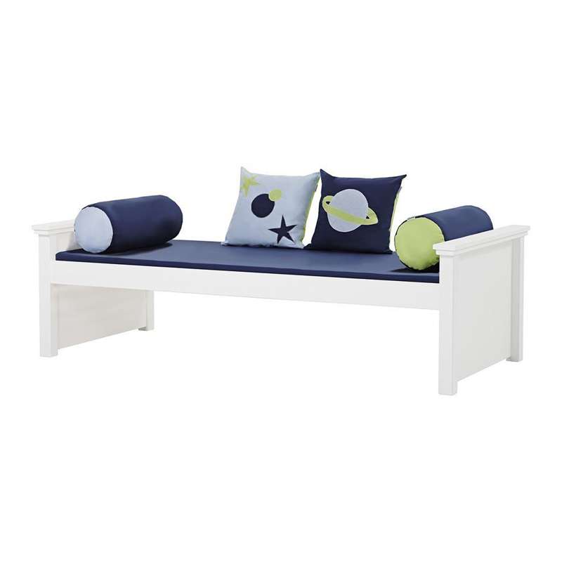 Hoppekids MAJA DELUXE - Juniorseng - 2 Mellem Gavle - 90x200cm - Fleksibel Indlægsbund - Hvid