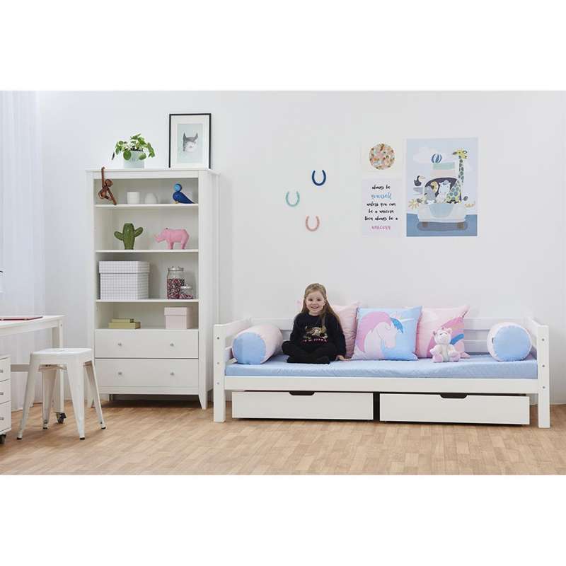 Hoppekids ECO Luxury - Gennemgående Sengehest - Flere Størrelser - Hvid