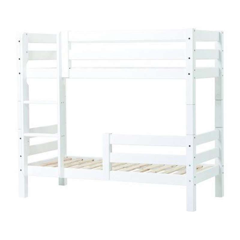 Hoppekids ECO Luxury - Køjeseng m. 1/2 Sengehest - 150 cm. - Flere Størrelser - Hvid