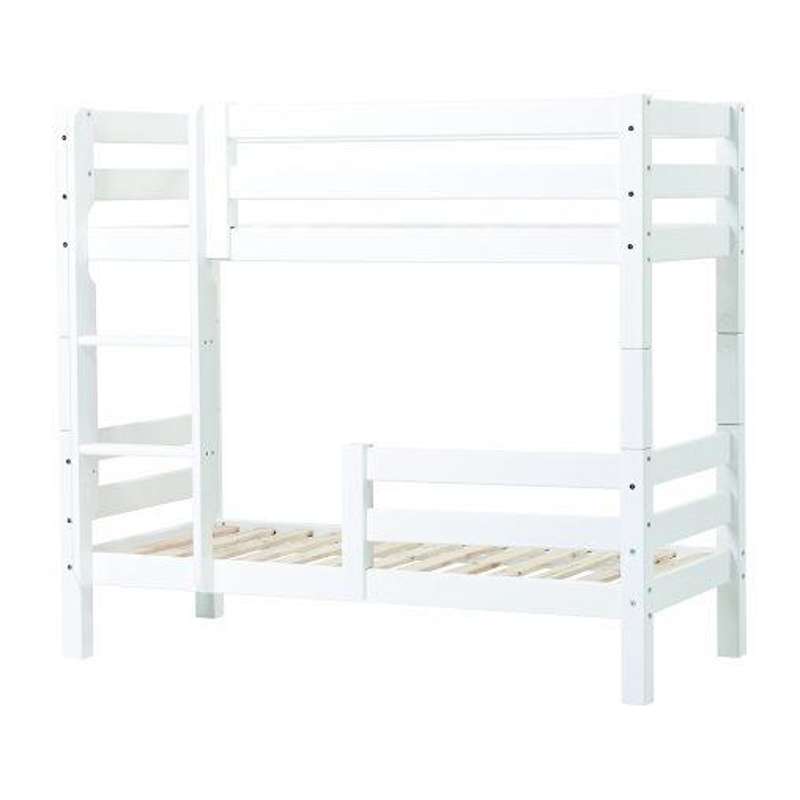 Hoppekids ECO Luxury - Køjeseng m. 1/2 Sengehest - 150 cm. - Flere Størrelser - Hvid