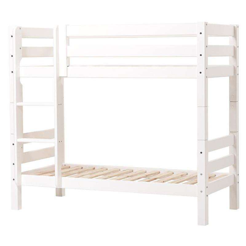 Hoppekids ECO Luxury - Køjeseng - 150 cm. - Lige Stige - Flere Størrelser - Hvid