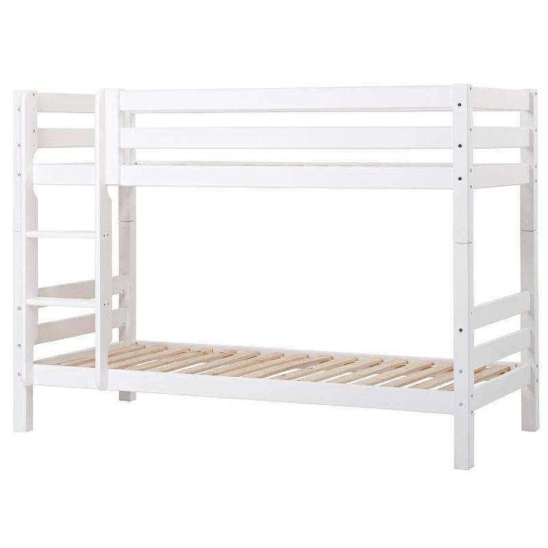 Hoppekids ECO Luxury - Køjeseng - 150 cm. - Lige Stige - Flere Størrelser - Hvid