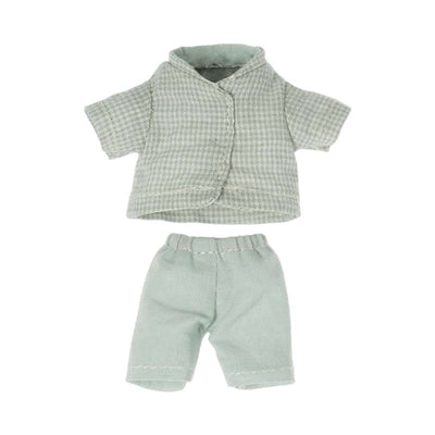 Maileg Tøj til Lillebror Mus - Blåternet Pyjamas