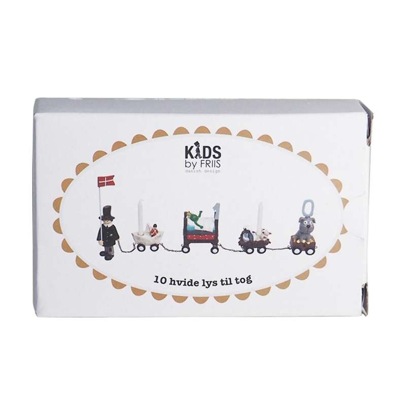 Kids by Friis Fødselsdagslys til tog - hvid