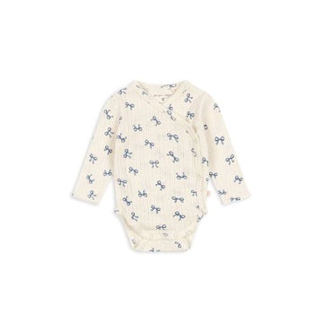 Konges Sløjd Minnie Body - Newborn - GOTS - Bow/Bleu