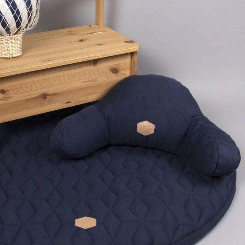 Filibabba Barnevognspude - Soft Quilt - Mørk Blå