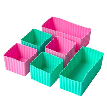 Yumbox - Silikoneforme til Madkassen - 6 stk. - Rosa/Aqua