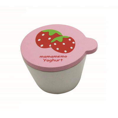 MaMaMeMo Legemad i træ - Lille yoghurt med jordbær
